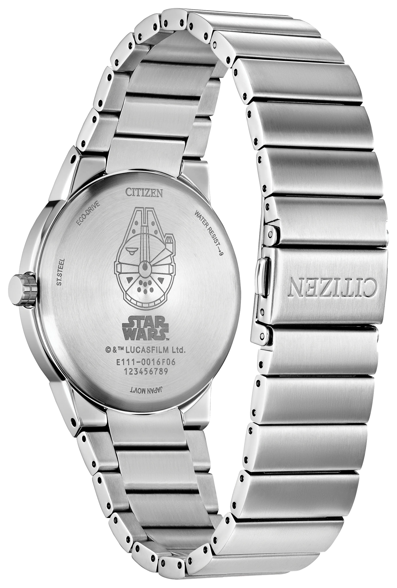 Millennium Falcon Hyperdrive Black Dial Stainless Steel Bracelet